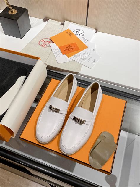 Hermes Destin Loafer White Blanc (Women's) 